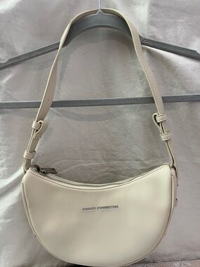 French Connection Ivory Crescent Shoulder Bag never used